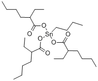 Butyltinのtris （2 ethylhexanoate）の構造