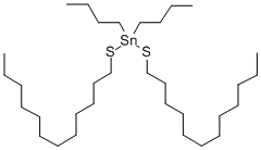 DI-N-BUTYLBIS （DODECYLTHIO）の錫の構造
