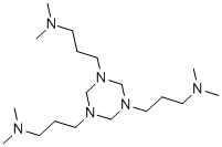 1,3,5-Tris [propyl 3 （diメチルアミノ）] hexahydro 1,3,5トリアジンの構造